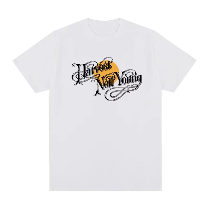 Neil Young Harvest Vintage Tshirt 90s Adult Fashion Band Cotton Breathable T Shirt Summer New Fashion Unisexs Unisexs Tshirt