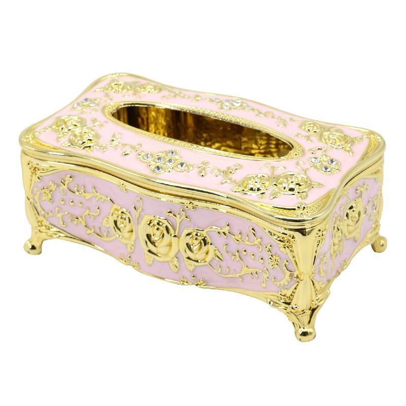 European Style Creative Carved Tissue Box Cover Holder Hotel Living Room Decorative Tissue Holders Dining-Table Tissue Box