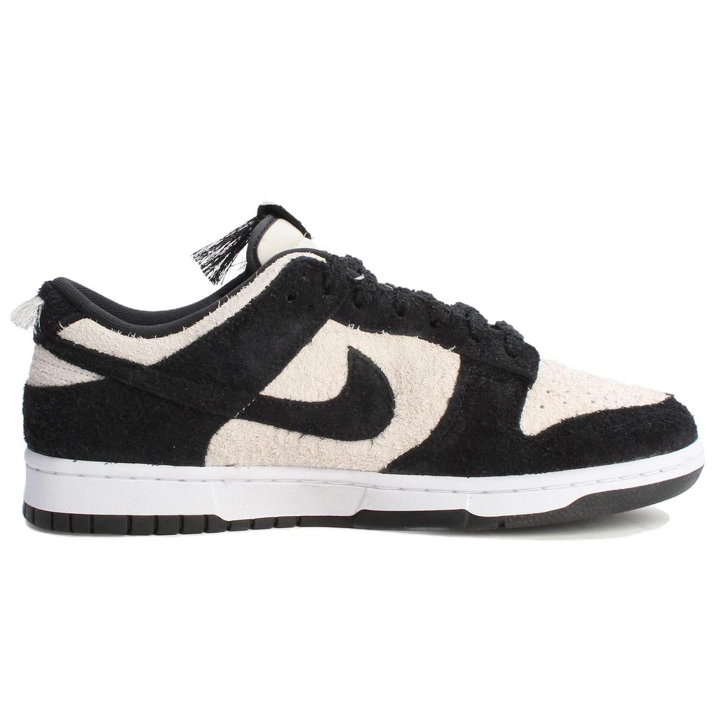 Nike Dunk Low SE Panda-Monium Pack - Svart Semsket Skinn Unisex Sneakers Hvit IB2990-100