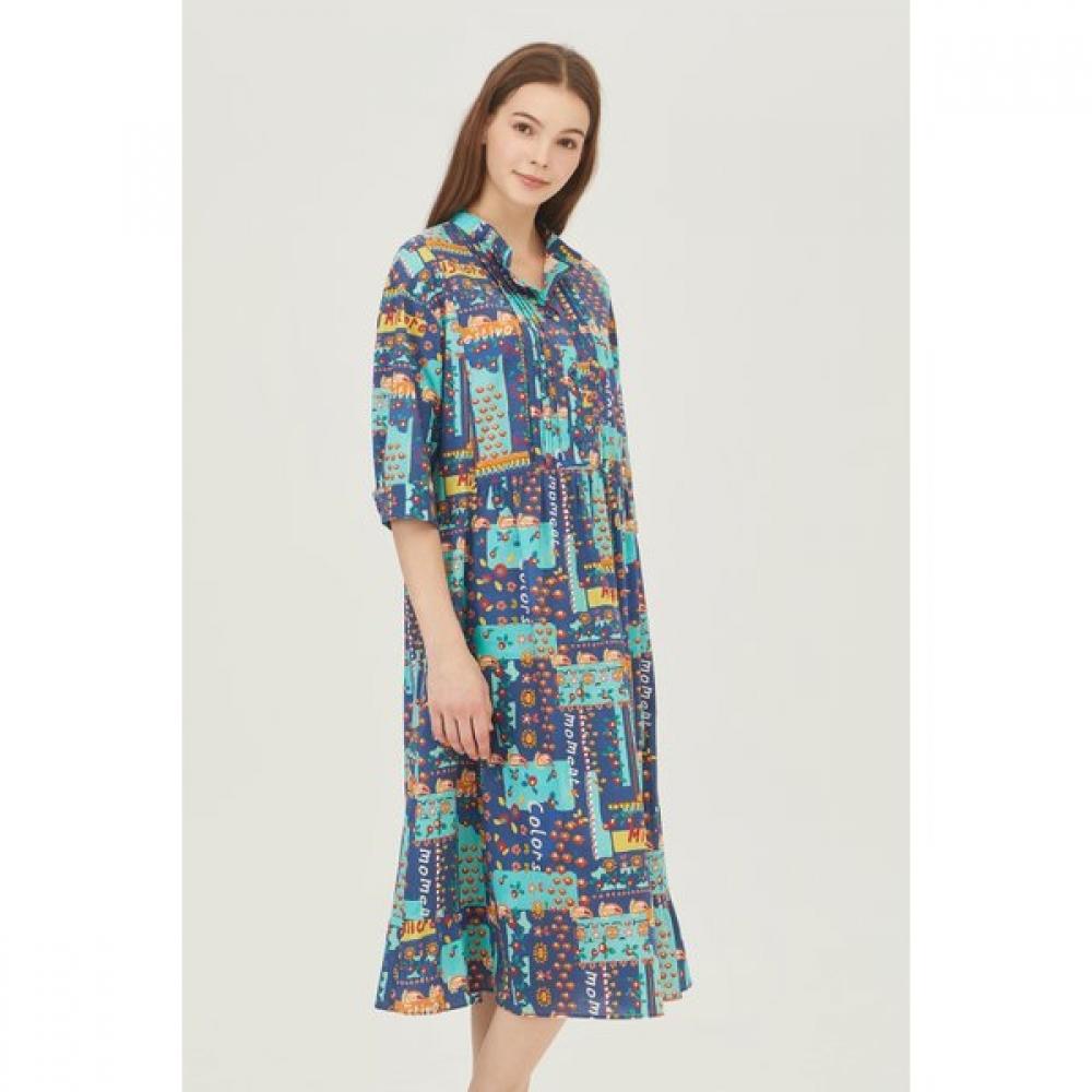 Benetton Pattern Long Dress Baop04341