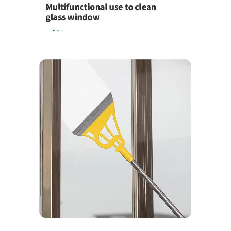 Floor Clean Tools,Silicone Floor Glass Mop,Dual-use Foldable Silicone Broom,Squeegee,Pet Hair Remover,Smart Broom