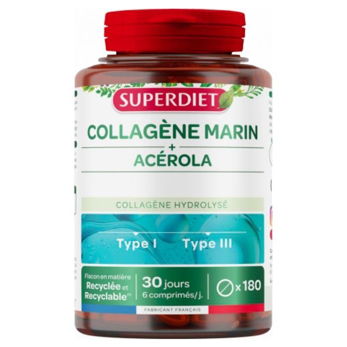 Superdiet Collagène Marin + Vitamine C 180 Comprimés