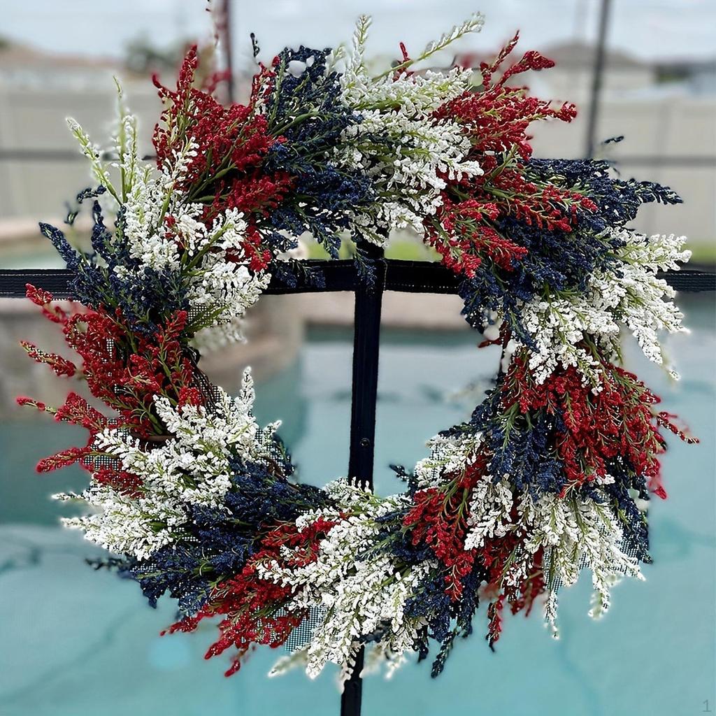Patriotic Wreath Handmade July 4Th for Living Room Outdoor Indoor