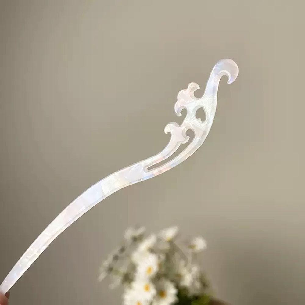 Mode Acetat Essstäbchen Haarstäbe für Frauen Mädchen Muschel Haarspange Haarnadeln Haarklammern Haarknotenmacher Hochzeit Haarschmuck