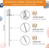 Sword  Shape Fruit Sticks Cocktail Pick Stainless Steel Bar Tools Drink Stirring Sticks Martini Picks Party Wedding Accessory
