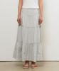 GENERALIDEA Shirred Tiered Long Skirt [Check] / Gf2Lsk511