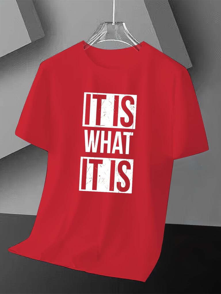 Men's Graphic Tee - Casual Crew Neck, Short Sleeve T-Shirt with Stretch Fabric, Machine Washable -Leisure Style