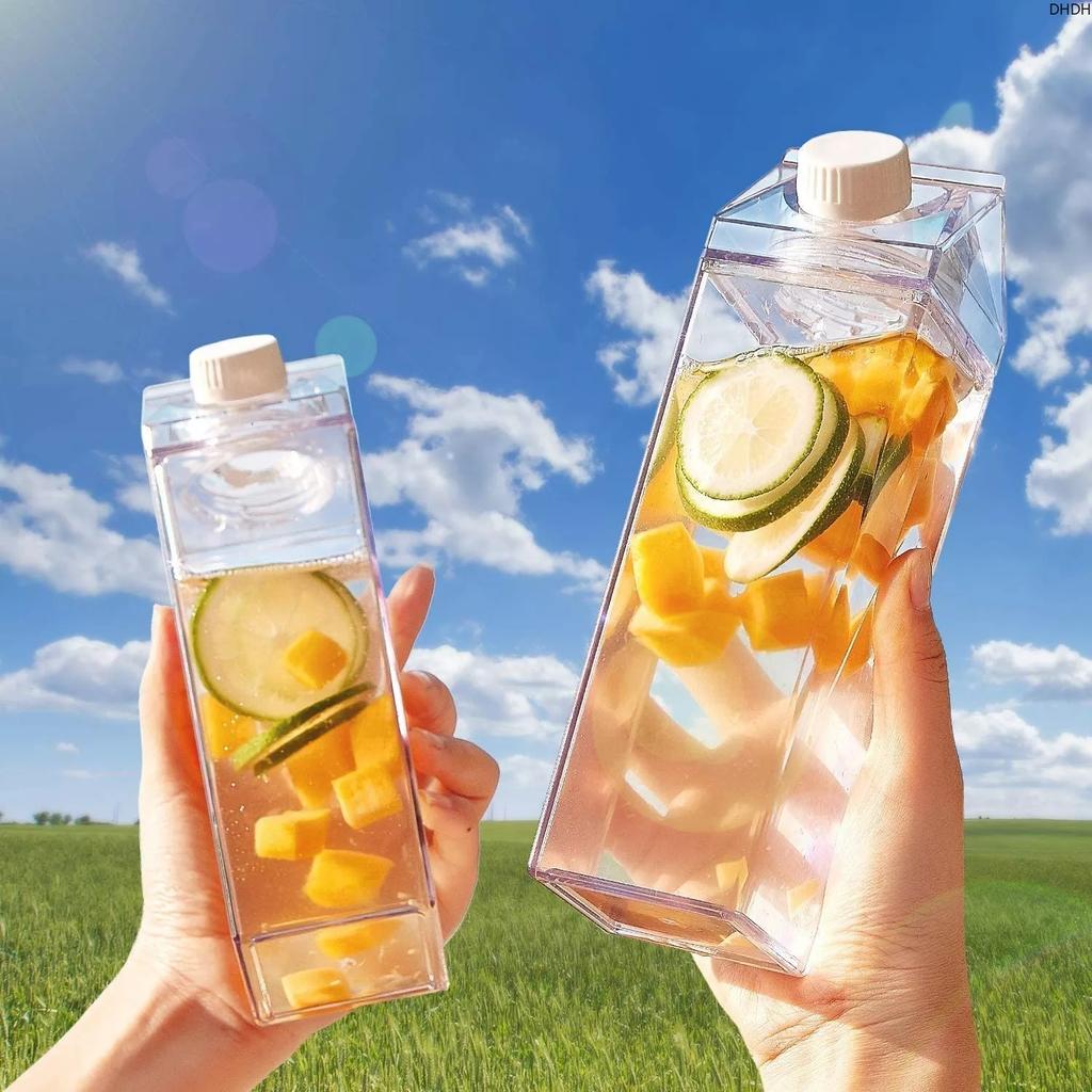 500/1000ml Portable Large Capacity Juice Tea Cup Transparent Milk Bottle Ins Water-Bottle Outdoor Drinking Jug Plastic Bottle