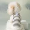 Spring and Summer Dog Fresh Striped Simple Vest Cat Bipod Medium and Small Dog Puppy Pet Teddy Clothes