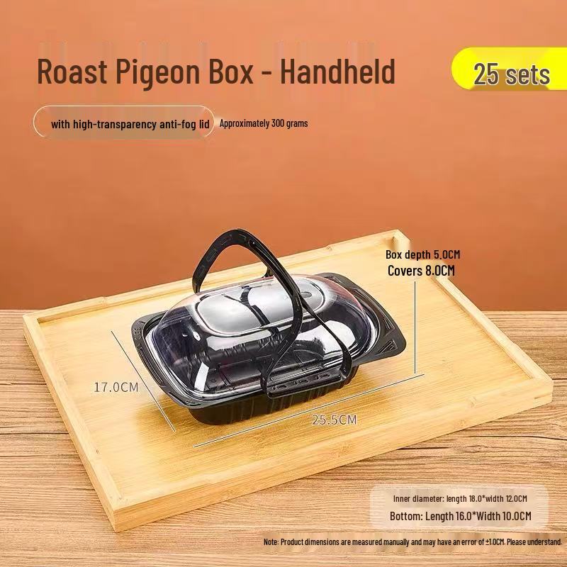 Disposable Poultry Packaging Box for Roast Chicken, Duck, Goose, and Pigeon