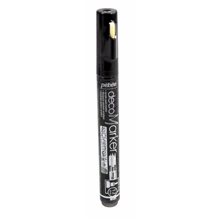 Marqueur - Pébéo - DecoMarker - Acrylique - Noir - Pointe 1.2mm
