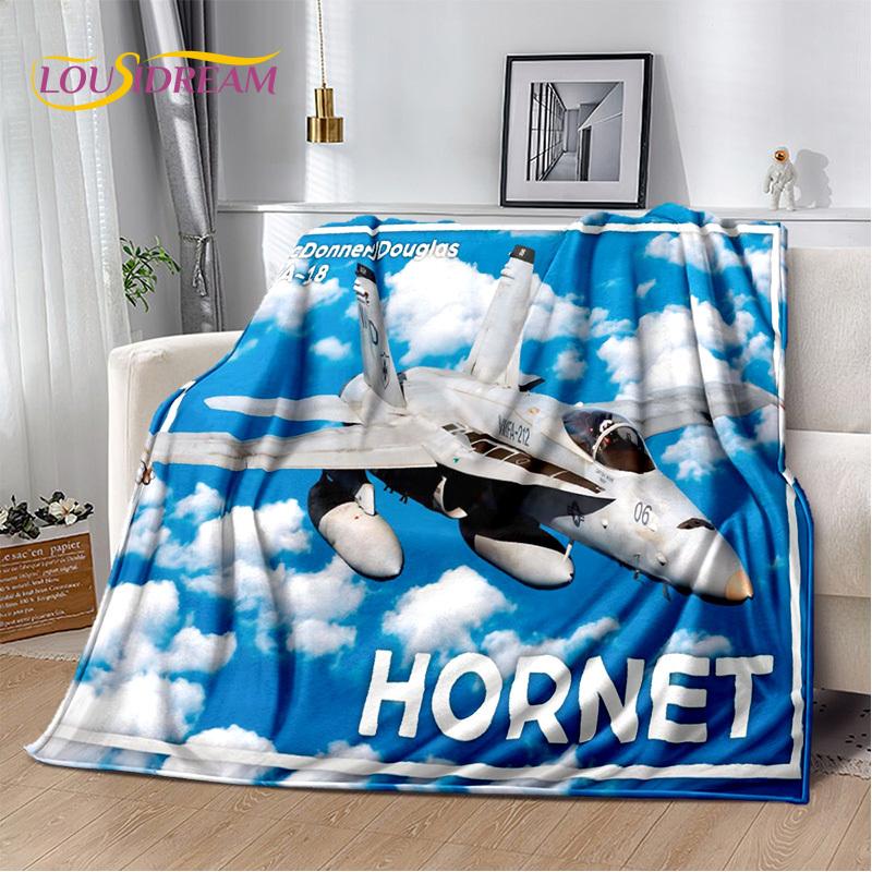 Koc 3D Samolot Myśliwski Spitfire Sił Powietrznych, Miękki Koc Flanelowy do Domu Sypialni Łóżka Sofy Pikniku Biura dla Dzieci