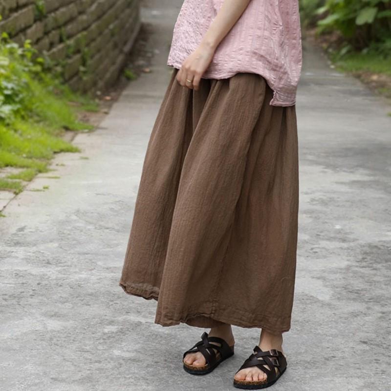 

Женские винтажные прямые брюки Johnature, однотонные брюки с эластичной резинкой на талии, весенние свободные повседневные длинные женские брюки M (87cm)