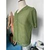 Herren Casual Kurzarm Strickjacke Hemd Sommer Einfarbig Atmungsaktiv Oberteil