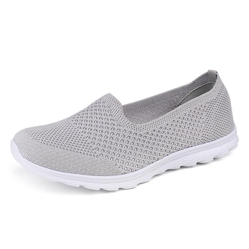 2025 Summer Women's Lazy Shoes Hollow Mesh Lightweight Fly-woven One-pedal Large-size Mesh Shoes