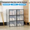 Clear Plastic Shoe Box Space Saving Stackable Shoe Storage Box Sneaker Container Case Bin with Lid Shoe Organizer for Closet