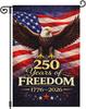 Heyfibro 250 Years of Freedom Garden Ag 12x18 Inch Double Sided 4th of July Bald Eagle Garden Ags 250th Anniversary Hous AAS
