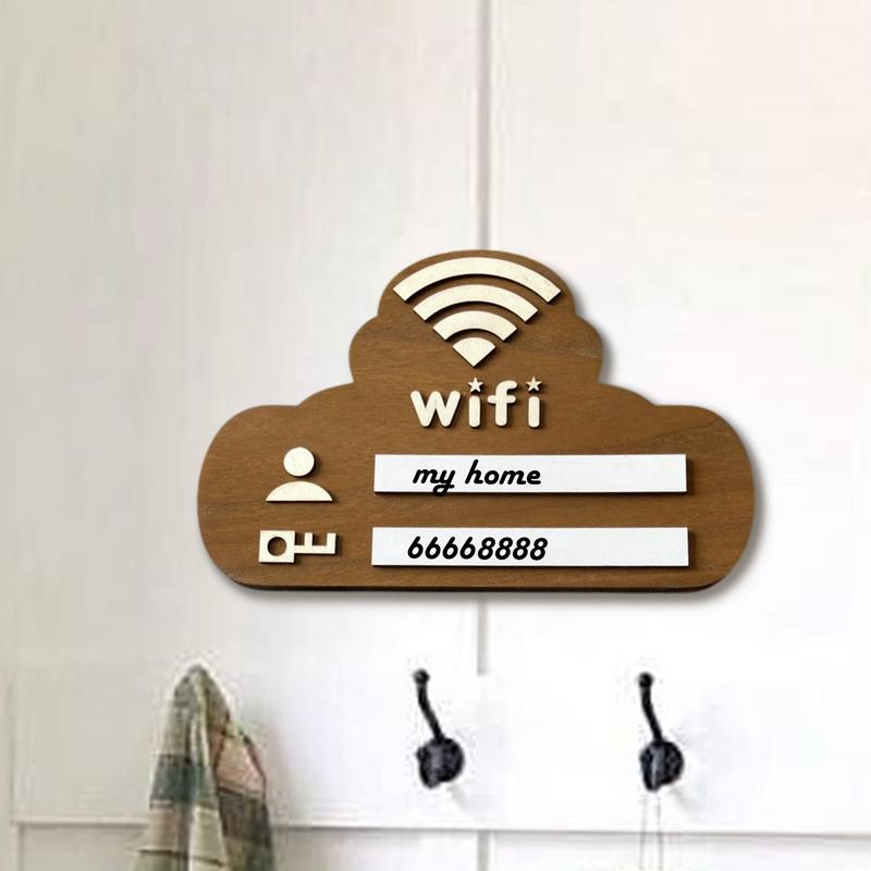 Wifi-skylt för gäster Trä-Wi-Fi-tavla för gäster Restaurang-Wi-Fi-tavla för handskrift Konto & Lösenord