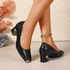 Women's Professional Dress Shoes 2025 Spring and Autumn New French Temperament Fashion Women's High-heeled Low-heeled Shoes.