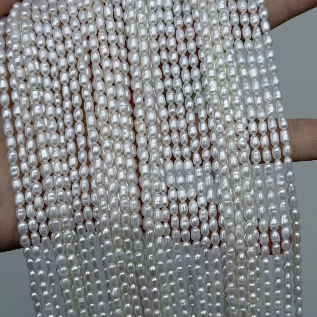 

1 нить весна лето DIY аксессуары белый рис в форме жемчуга 3-3,5 мм для изготовления ювелирных изделий DIY кулон браслет ожерелье серьги аксессуар 3-3.5mm белый