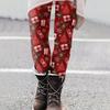 Women's Christmas Print Slim Fit Elastic Yoga Casual Pants