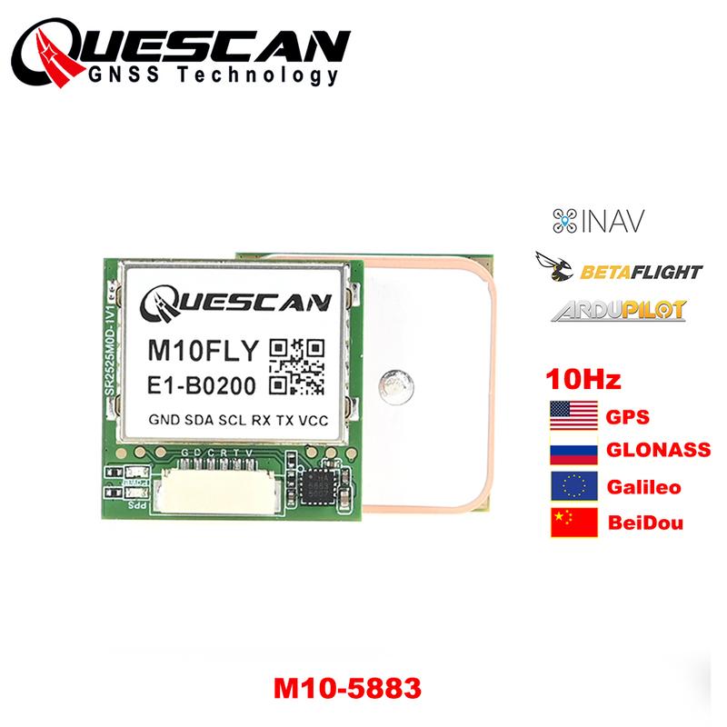 QUESCAN M10FLY 10Hz FPV Drone M10 GPS Module with Compass for Pixhawk Betaflight ArduPilot INAV GPS Galileo GLONASS BeiDou GNSS