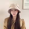 Retro Wrinkled Woolen Bucket Hat Women's Autumn and Winter Niche Versatile Temperament Basin Hat Shows Small Face Warm Bucket Hat