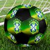 SIZE 5 Brazil National Football Team Soccer Ball Colorful All Ages Machine Stitched PVC Competition Ready Durable High-Bounce