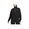 Nike Womens Phoenix Fleece Oversized 1/2-Zip Crop Fleece Sweatshirt Black/Sail Women Streetwear DQ5767-010