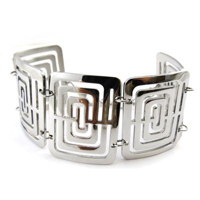 [J0988] - Silver 'Choreography' Steel Bracelet