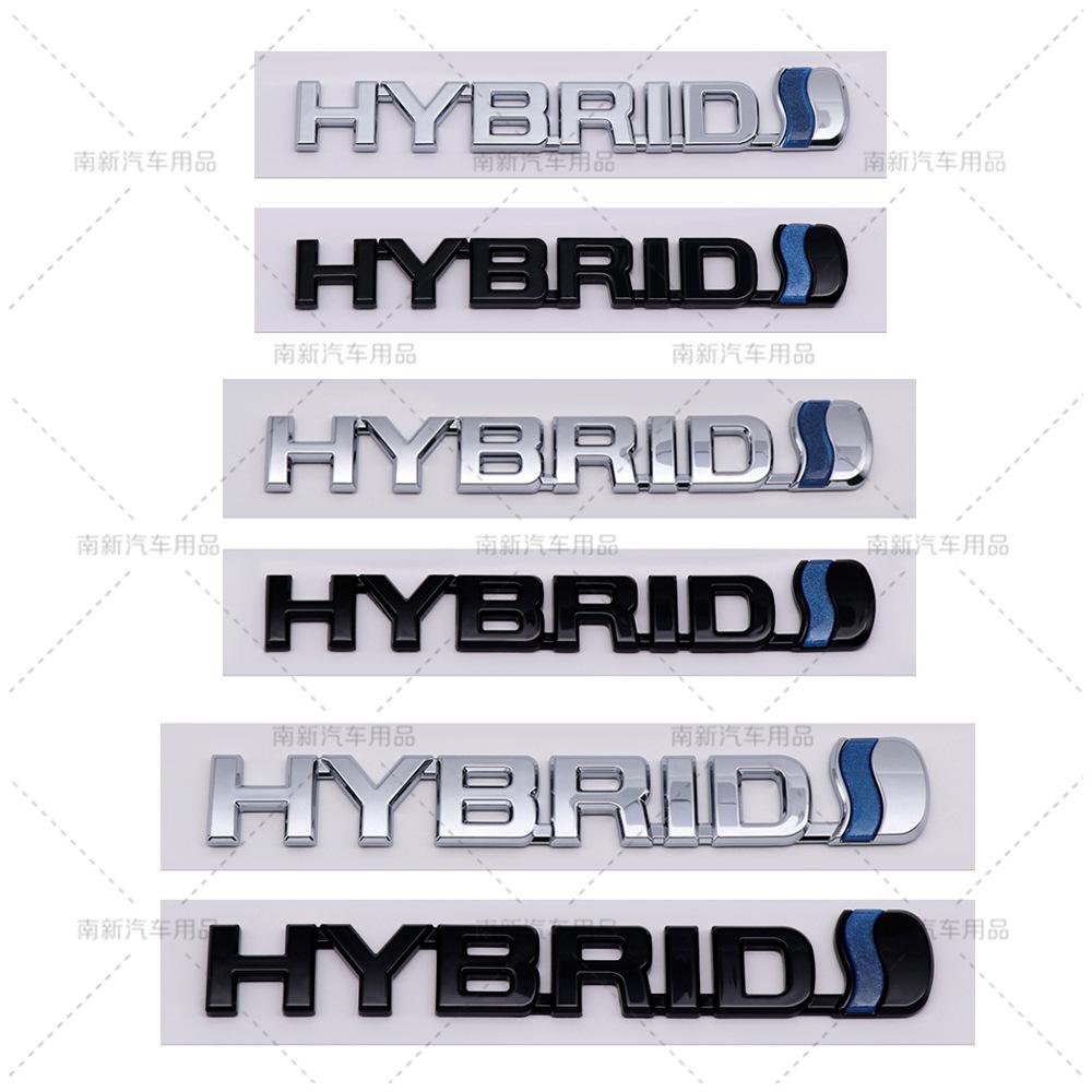 3D ABS HYBRID Logo Side Fender Rear Trunk Emblem Badge Car Sticker Decals For Prius Camry Crown Auris Rav4 Yaris L Highlander