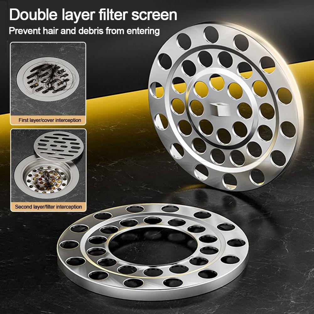 With Grid Grate Cover Sink Strainer Sewer Drain Filter  Bathroom Washing Machine Accessories