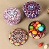 Yousheng Ethnic Style Candy Storage Jar Vintage Tin Can Multi-purpose Jewelry Sugar Tea Leaf Tinplate Container Kitchen Canister Decoration