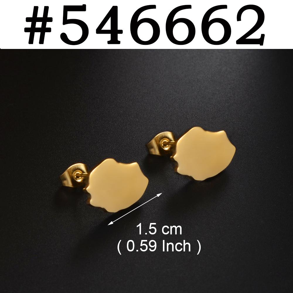 Anniyo 1Pair/France French Guiana,Reunion Island Guyane Stud Earrings For Women Girls Jewelry #546621