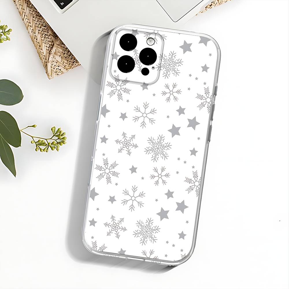 

Snowflake Winter Snow Phone Case For iPhone 17,16,15,14,13,12,11 Pro,Max,Plus,X,XS,XR,SE4,E Mini Transparent Soft Cover iPhone11
