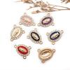 Zinc Alloy Charms Ellipse Virgin Mary Charms Pendant For DIY Fashion Necklace