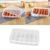 Large Capacity Egg Holder Durable Plastic Container Transparent Lid Egg Storage Box Tray Household Merchandises Washing