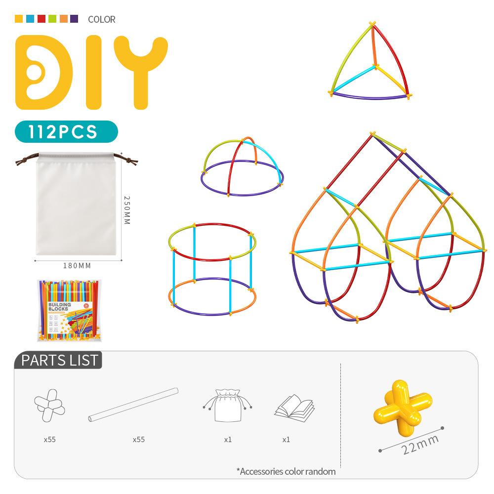 

Diy Straw Splicing Building Block Cross-border Children s Puzzle Construction Puzzle Puzzle Toy Gift For 3-6 Years Old