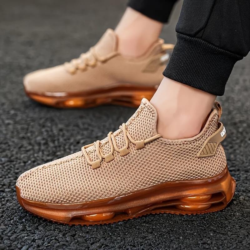 Herren Sport Laufschuhe Schwarz Joggingschuhe Casual Sportschuhe Braun Outdoor Atmungsaktives Mesh Leicht Stoßdämpfend Tennis