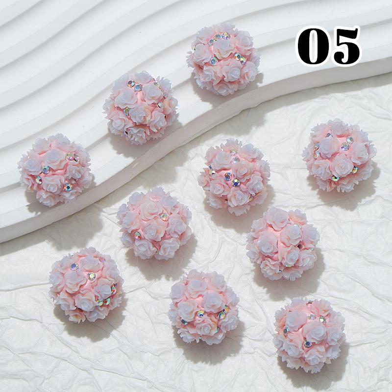 2Cm 10Pcs Charm Rose Polymer Clay Colorful Lover Acrylic Beads for Jewelry Making Diy Necklace Bracelets Earring Accessories New
