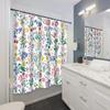 Floral Shower Curtain for Bathroom Decor, Modern Asthetic Bathroom Curtain Set, Waterproof Fabric Shower Curtain with Hooks, Art