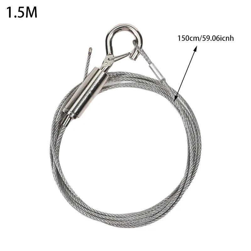 Adjustable Automatic Wire Rope Spring Hook Clothesline Picture Hanging Solution System Suspension Code Stainless Steel Cable