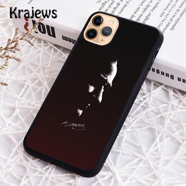 Krajews Mustafa Kemal Ataturk Signature Phone Case For iPhone 14 5 SE 6s 7 8 Plus X XR XS 11 12 13 Pro Max Samsung S21 S22 Ultra