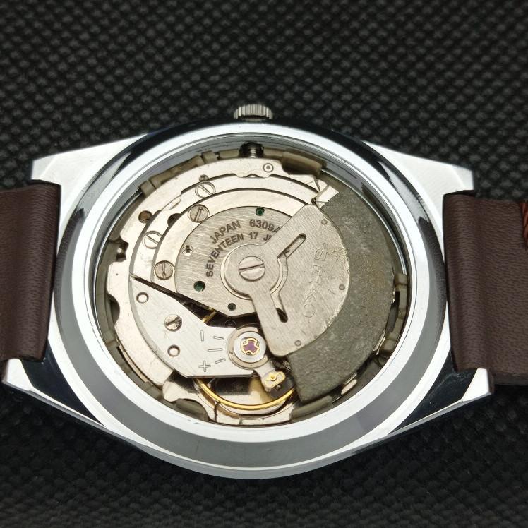 REFURBISHED VINTAGE SEIKO 5 AUTO 6309A JAPAN MENS D/D BROWN WATCH 593c-a314824-2 SKU593c-a314824