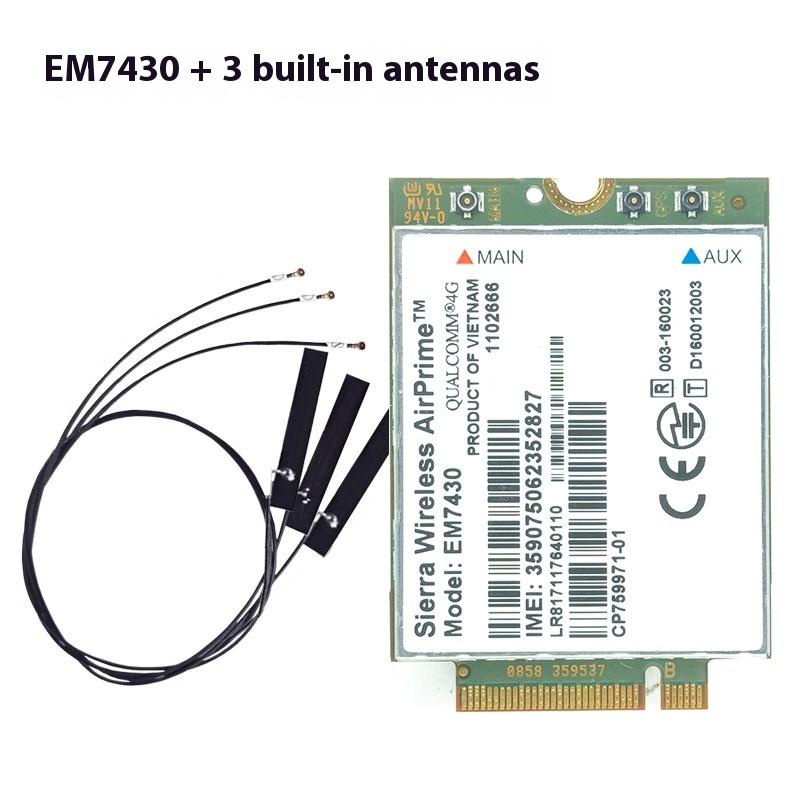 1 Conjunto Cartão 4G 300Mbps WWAN Sem Fio Em7455 1103582 Módulo 4G FDD/TDD LTE Cat6 NGFF M.2 para Laptop e Roteador 4G