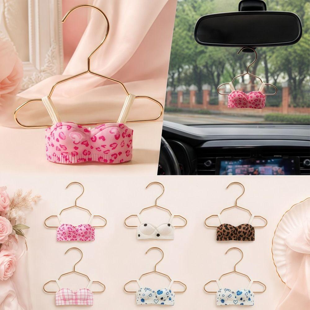 Leopard Print Car Hanging Ornament Underwear Shape Rearview Mirror Pendant Vehicle Interior Decor