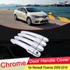 For Renault Fluence 2009~ Luxuriou Chrome Door Handle Cover Catch Trim Set Car Cap Styling Accessories 2010 2011 2012 2013