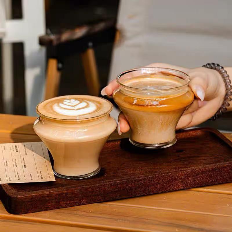 

180ML Retro Heat-resistant Glass Latte Coffee Cup Tumbler Cup Juice Milk Tea Mug Drinkware Water Glasses 180ml