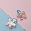 Glitter Flower Resin Cabochons Resin Embellishments for DIY Crafts,Scrapbooking,Jewelry Making,Easter,Valentine's Decor