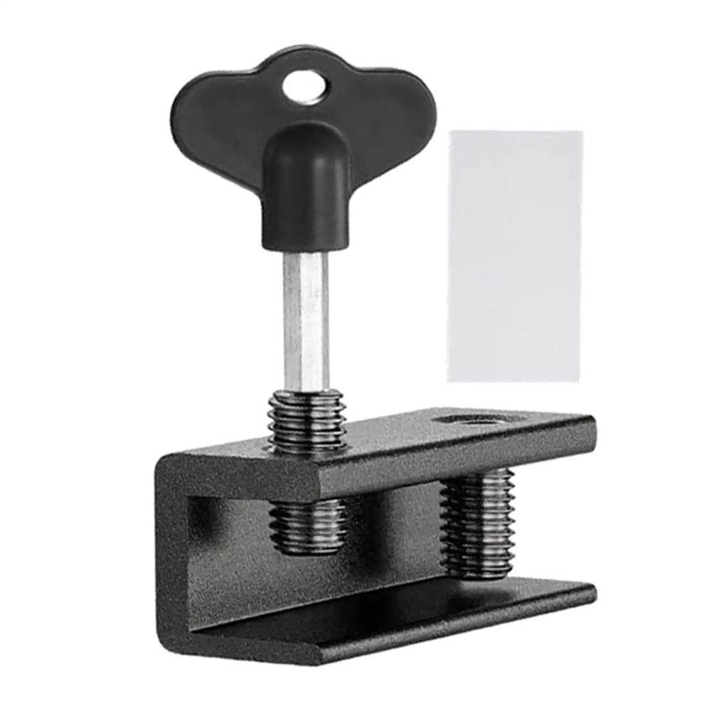 1Pcs Adjustable Sliding Window Lock No-Drill Install with Key Wrench Window Stoppers Aluminum Alloy Anti-theft Limiter